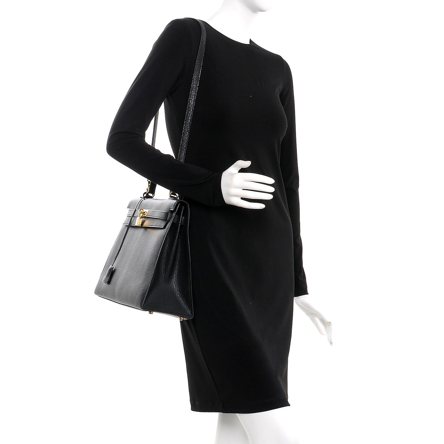 Hermes Chevre de Coromandel Kelly Sellier 35 Black 2 of 31