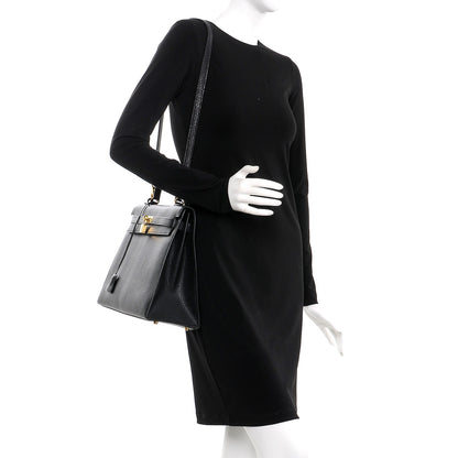 Hermes Chevre de Coromandel Kelly Sellier 35 Black 2 of 31
