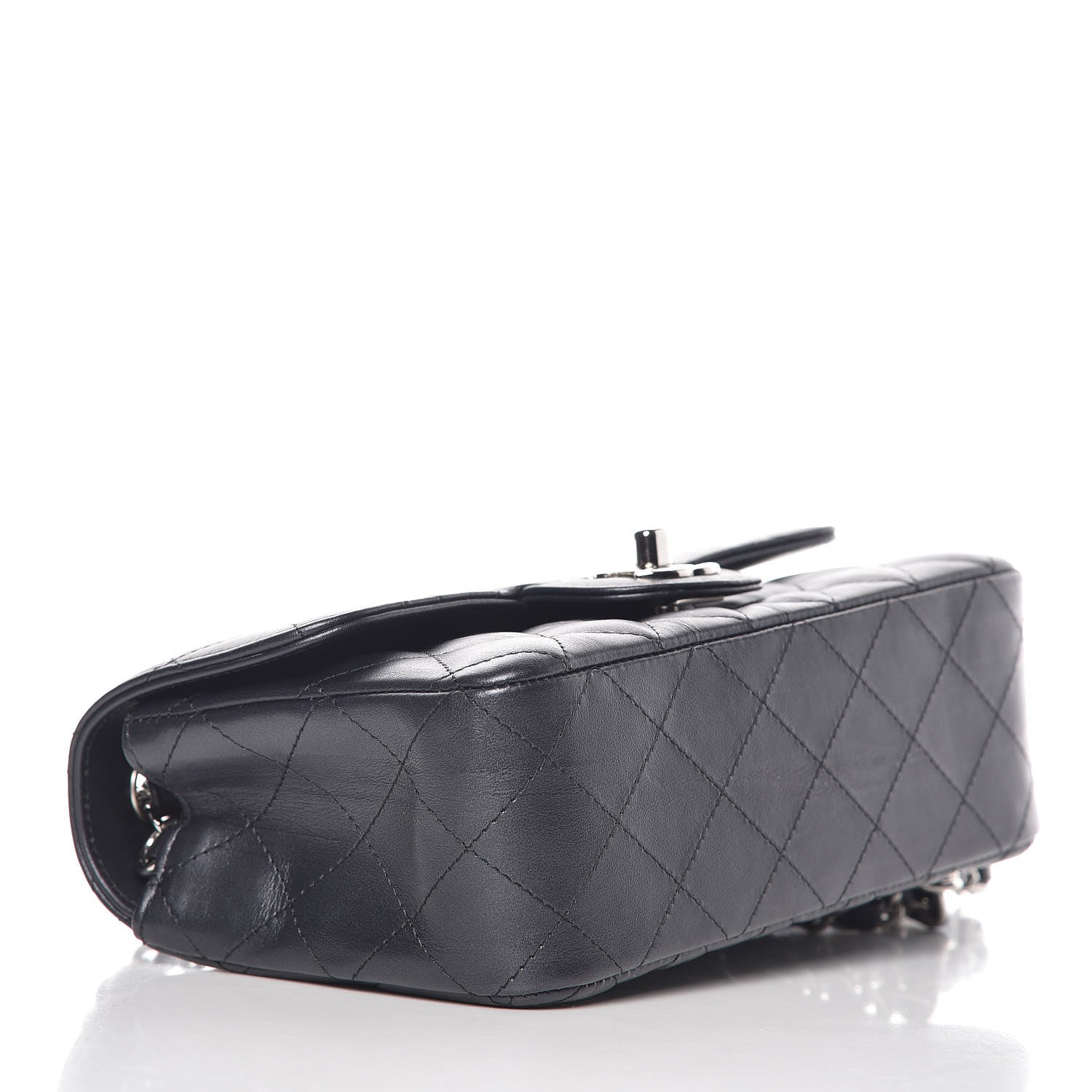 Chanel Iridescent Calfskin Quilted Mini Rectangular Flap Charcoal 4 of 11