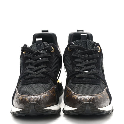 Louis Vuitton Suede Monogram Run Away Sneakers 37 Black 2 of 9