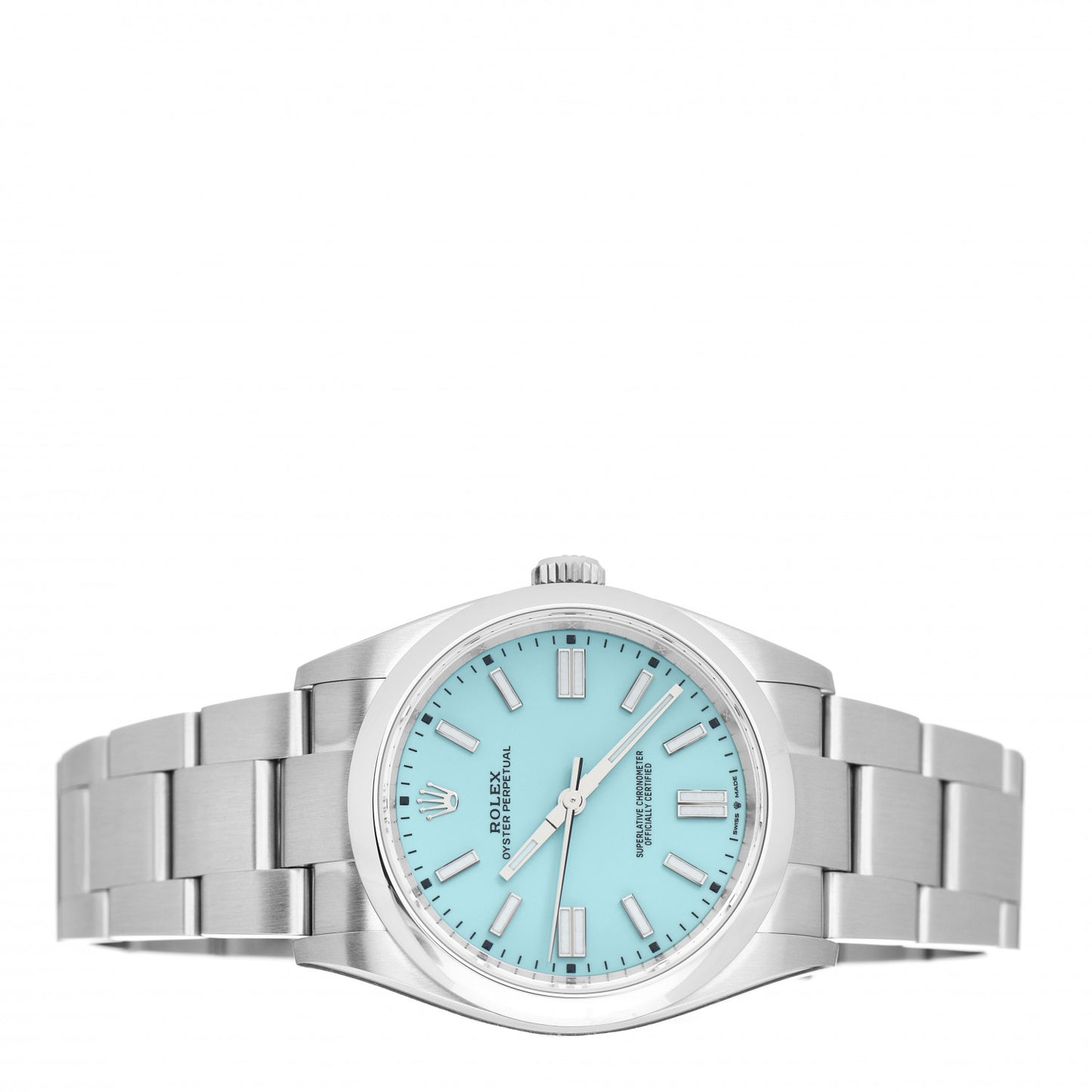 Stainless Steel 36mm Oyster Perpetual Watch Turquoise 126000