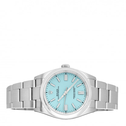 Rolex Stainless Steel 36mm Oyster Perpetual Watch Turquoise 126000 2 of 5