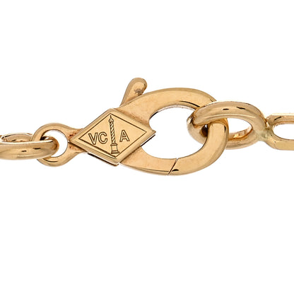 Van Cleef & Arpels 18K Yellow Gold Mother of Pearl Malachite Carnelian Tiger Eye 4 Motifs Lucky Alhambra Bracelet 3 of 4