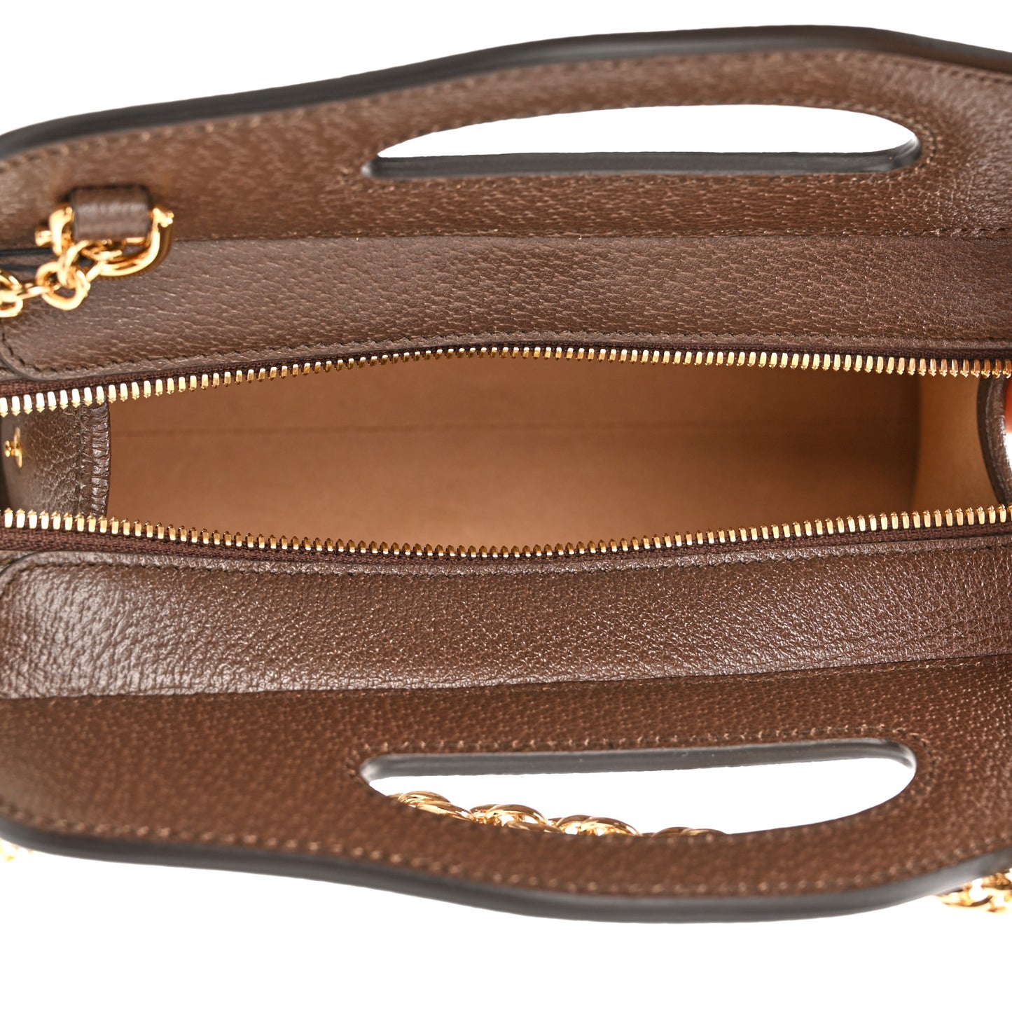 GG Supreme Monogram Textured Dollar Calfskin Web Small Ophidia Slip Handle Tote Beige Ebony New Acero