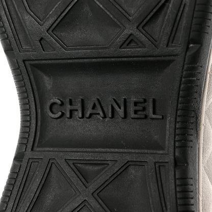 Chanel Velvet Calfskin Mixed Fibers CC Sneakers 37 Black 8 of 9