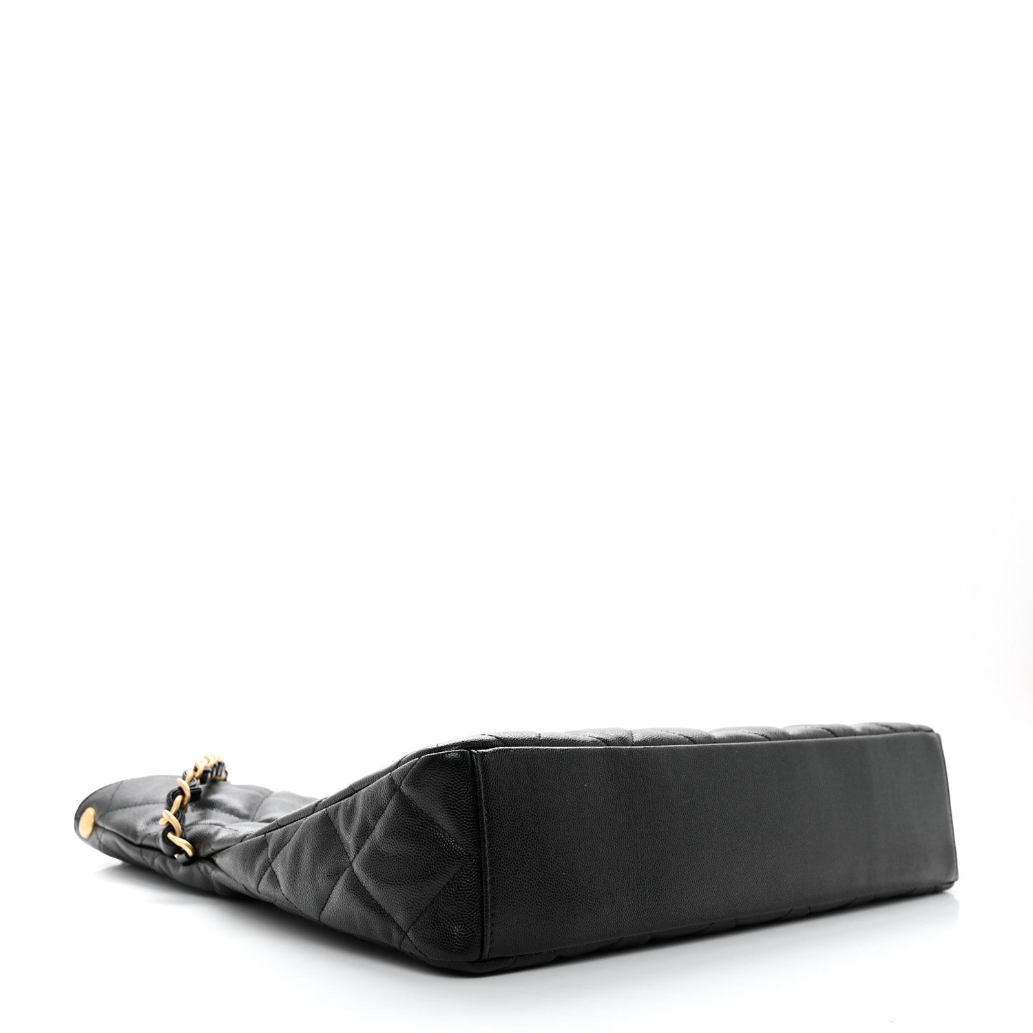 Chanel Caviar Quilted Fold Over Hobo Black 4 of 10