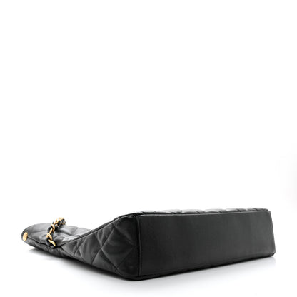 Chanel Caviar Quilted Fold Over Hobo Black 4 of 10