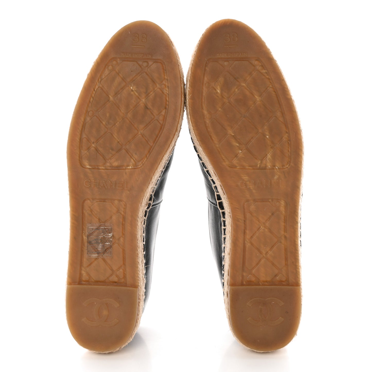 Lambskin CC Espadrilles 38 Black