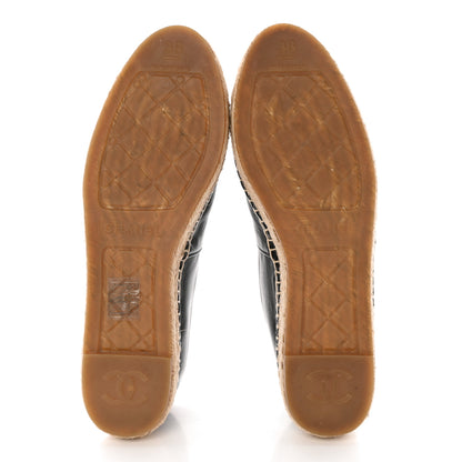 Chanel Lambskin CC Espadrilles 38 Black 5 of 10