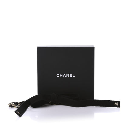 Chanel Grosgrain Chain CC Bow Belt S Black Gold 4 of 4