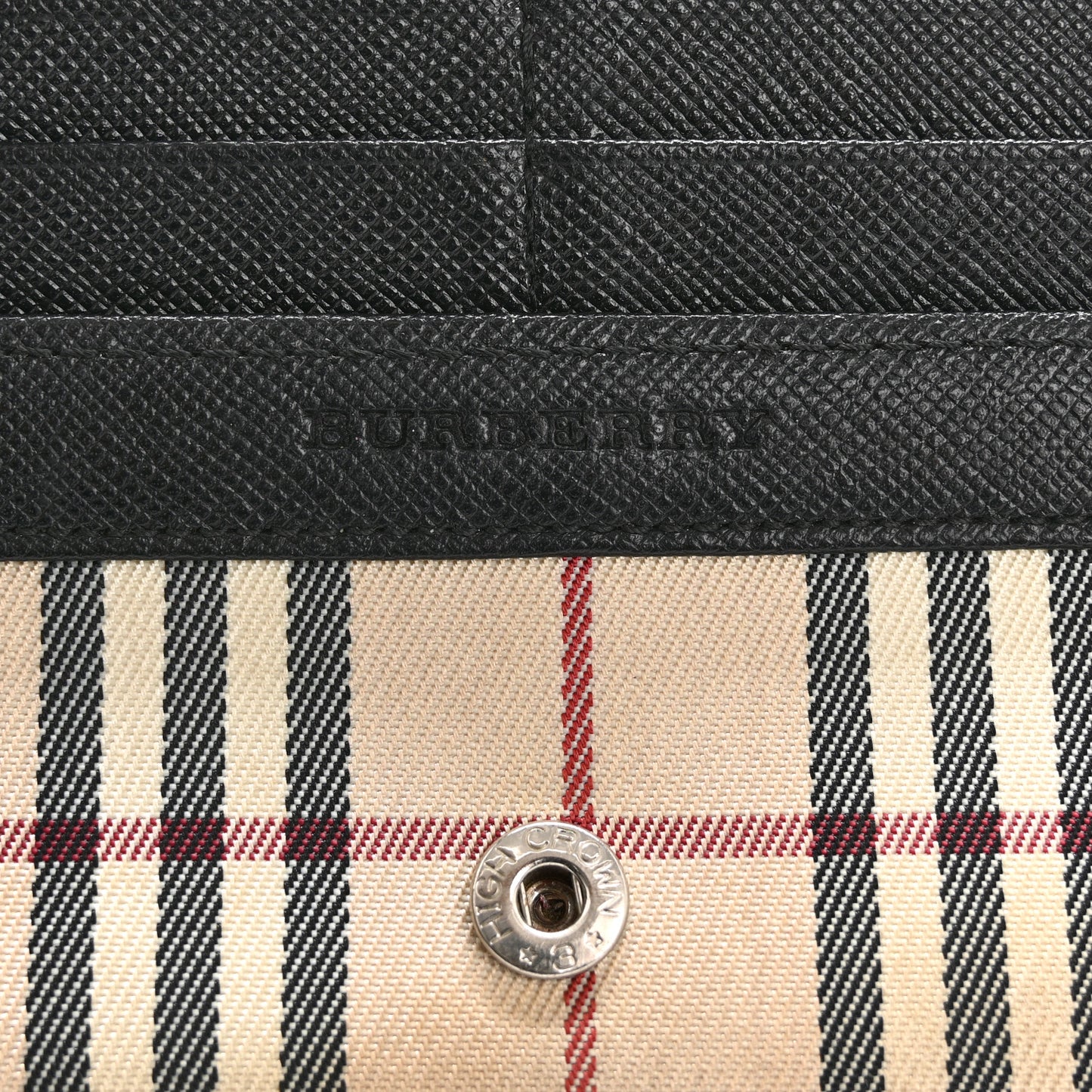 House Check Continental Wallet Black