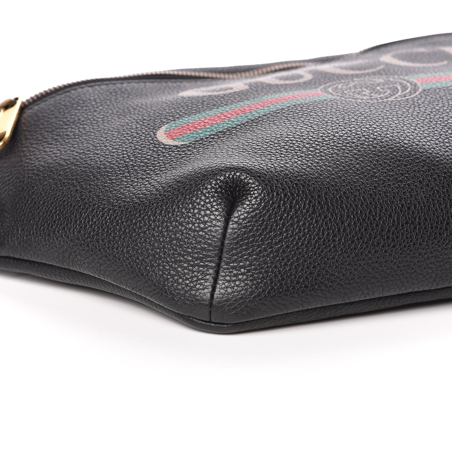 Grained Calfskin Logo Belt Bag Black