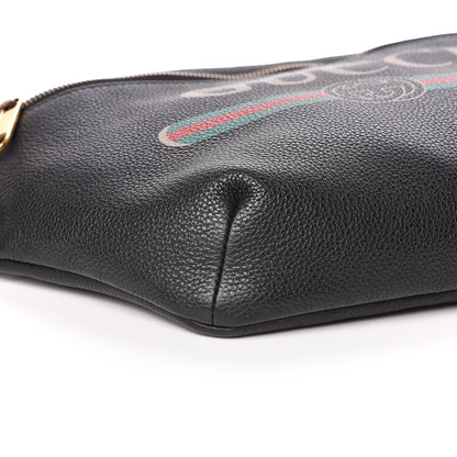 Gucci Grained Calfskin Logo Belt Bag Black 8 of 10