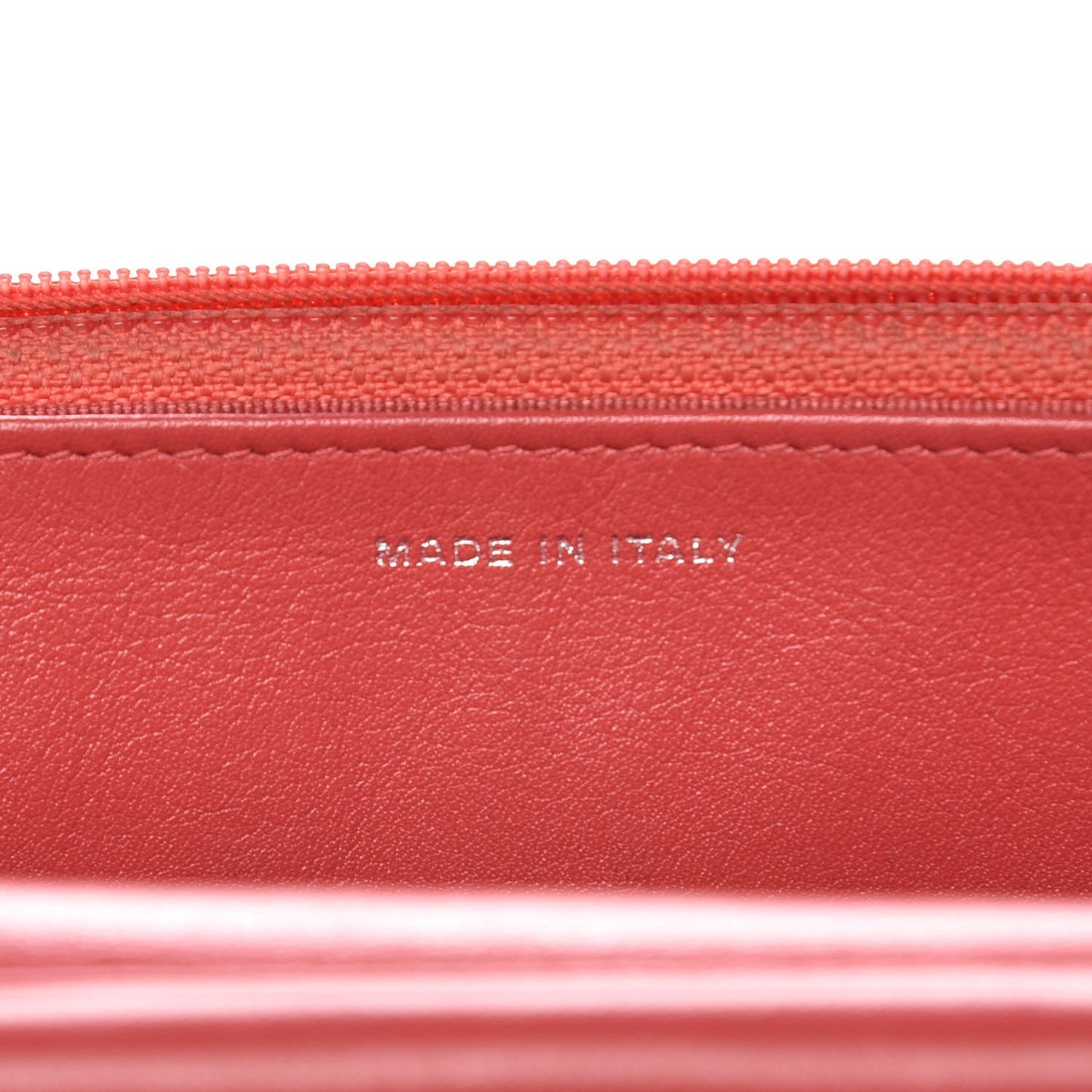 Patent Quilted Wallet On Chain WOC Coral