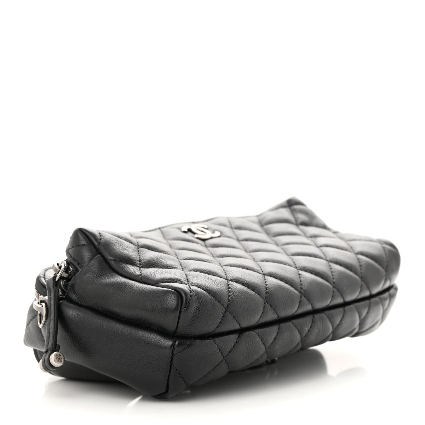 Calfskin Quilted Waist Bag Black
