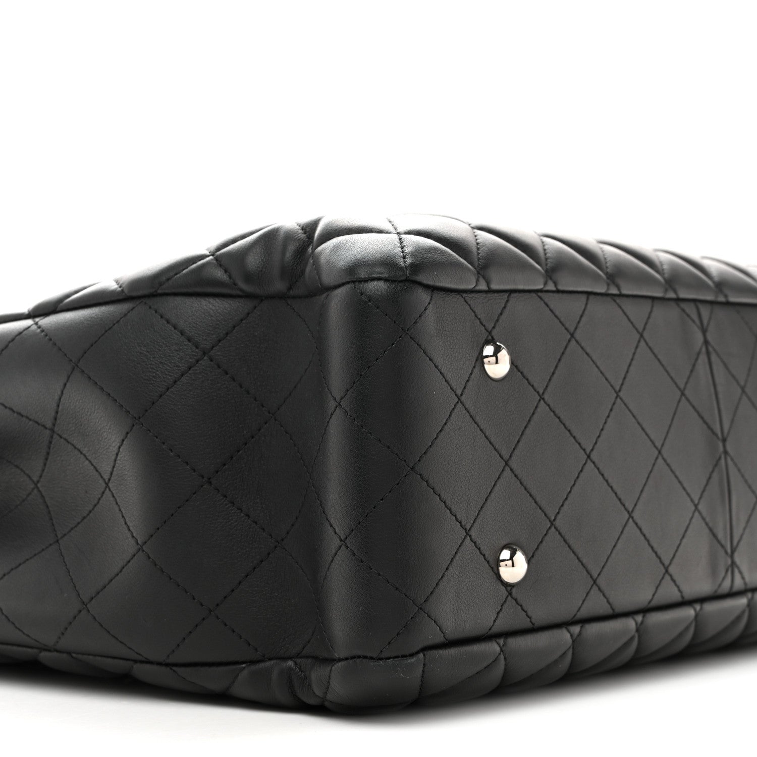 Chanel Calfskin Quilted Large CC Shopping Tote Black 9 of 12