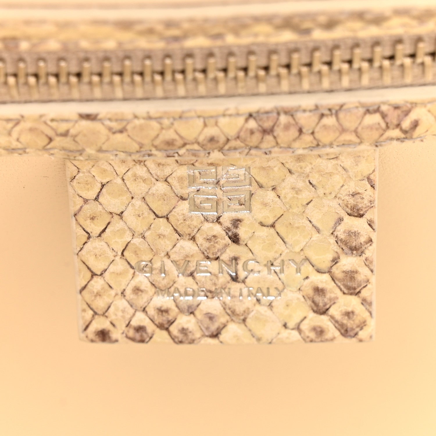Givenchy Snakeskin Mini Lock Antigona Shoulder Bag Dusty Gold 6 of 10