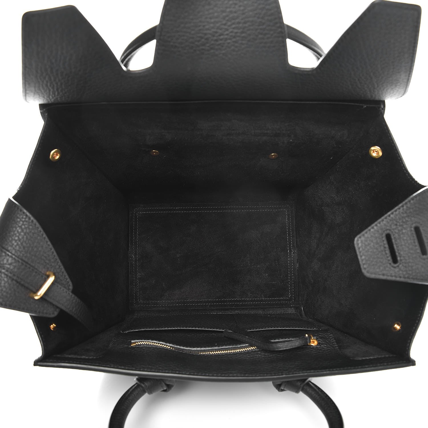 Celine Crisped Calfskin Mini Tie Knot Tote Black 5 of 8