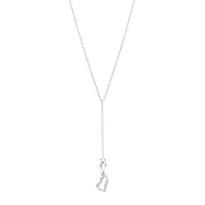 Piaget 18K White Gold Diamond Limelight Heart Lariat Necklace 1 of 5