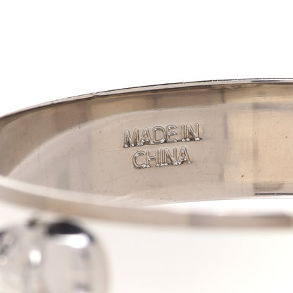 Alexander McQueen 3D Enamel Skull Box Bangle Bracelet White 5 of 5