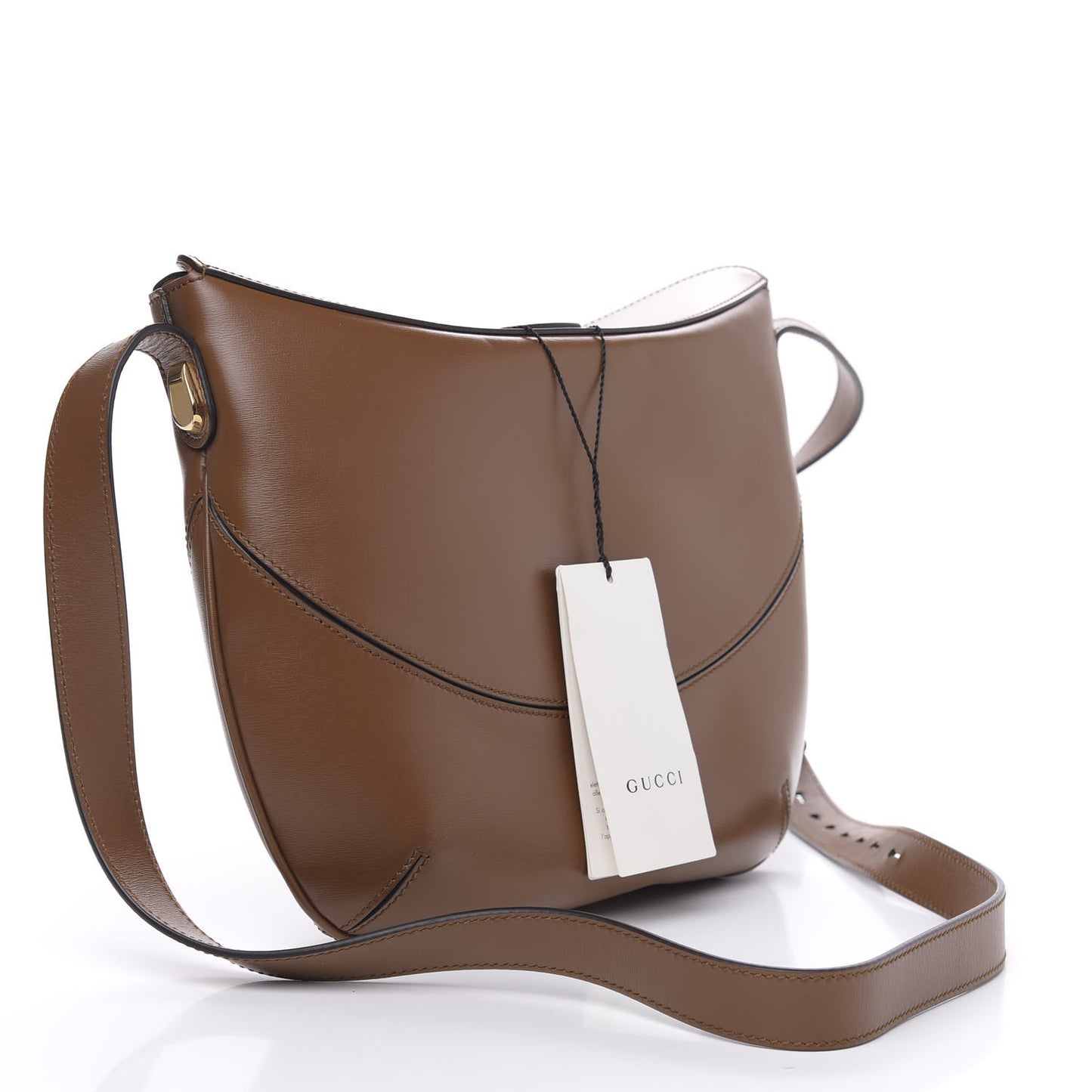 Boarded Plutone Calfskin Medium Arli Shoulder Bag Nocciola