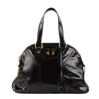 Saint Laurent Patent Calfskin Large Muse Aubergine 1 of 7