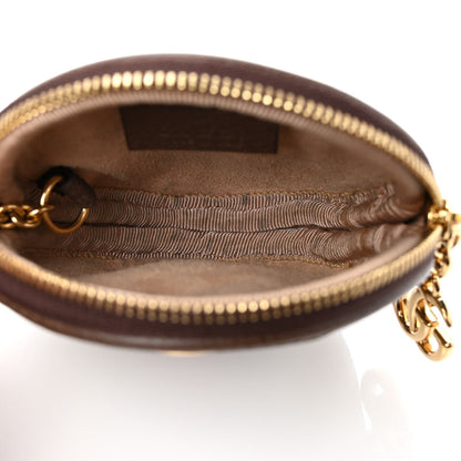 Gucci GG Supreme Monogram Web Ophidia Round Coin Purse Beige New Acero 5 of 8