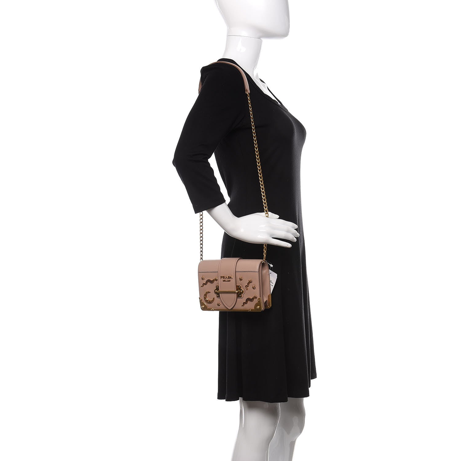 Prada City Calf Saffiano Astrology Cahier Bag Cipria 2 of 9