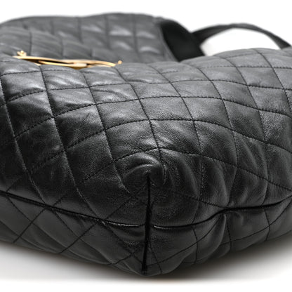 Saint Laurent Lambskin Quilted Maxi Icare Shopping Tote Black 10 of 10