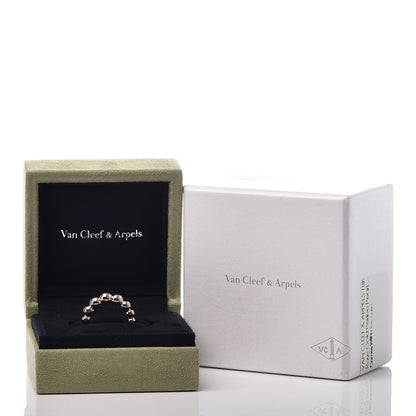 Van Cleef & Arpels 18K Rose Gold Perlee Pearls of Gold Variation Ring 50 5.25 7 of 7