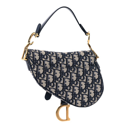 Christian Dior Oblique Mini Saddle Bag Blue 3 of 12