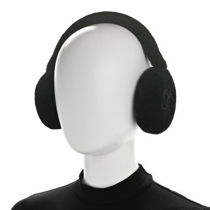 Chanel Shearling CC Ear Muffs Black 2 of 5