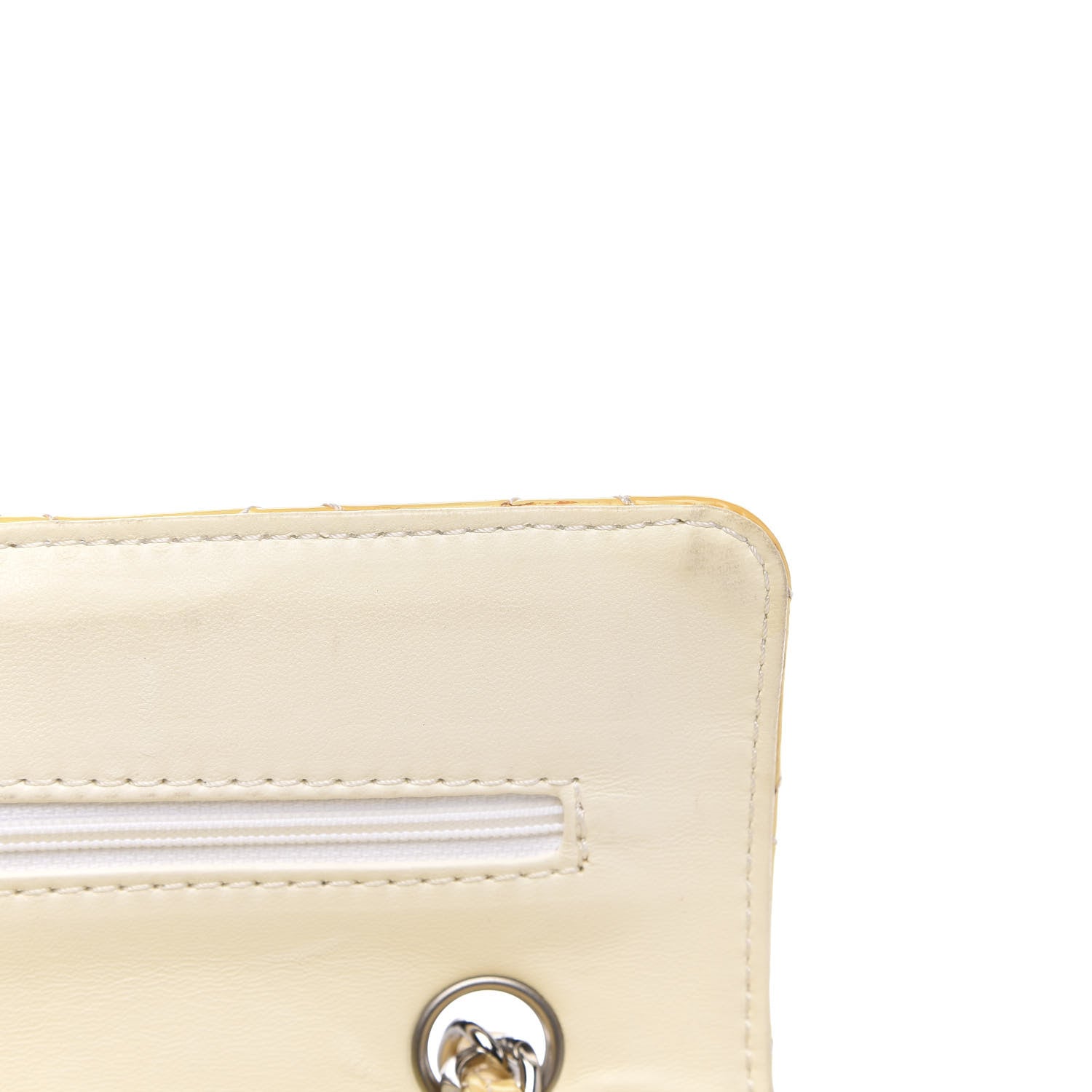 Chanel Patent Quilted Medium Double Flap Yellow 14 of 16