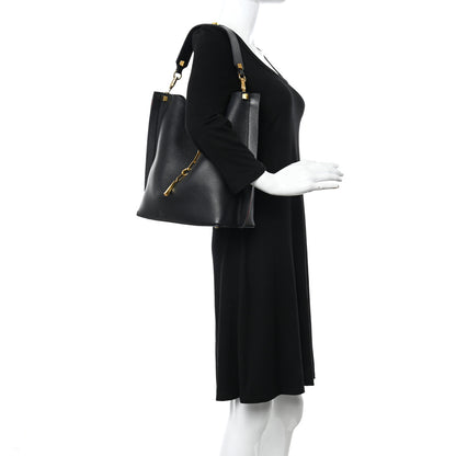 Valentino Garavani Grainy Calfskin Escape Hobo Bag Black 2 of 11