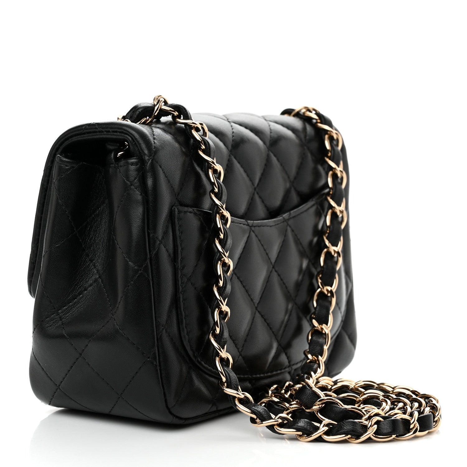 Chanel Lambskin Quilted Mini Square Flap Black 3 of 11