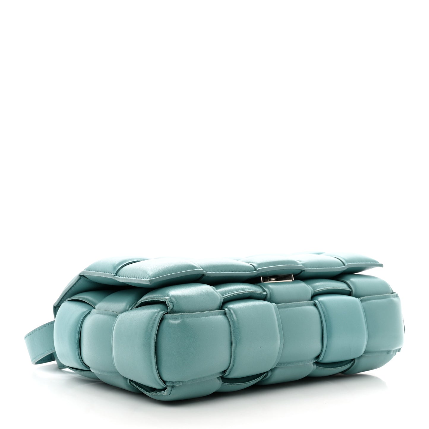 Nappa Maxi Intreccio Padded Cassette Crossbody Bag Linoleum