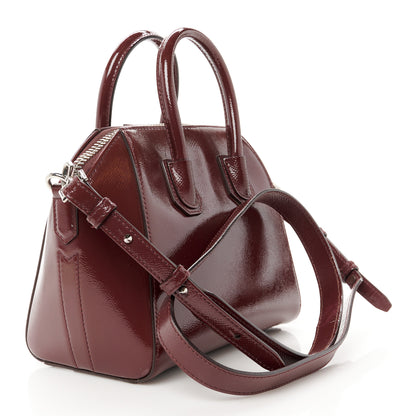 Givenchy Textured Patent Calfskin Mini Antigona Aubergine 3 of 12
