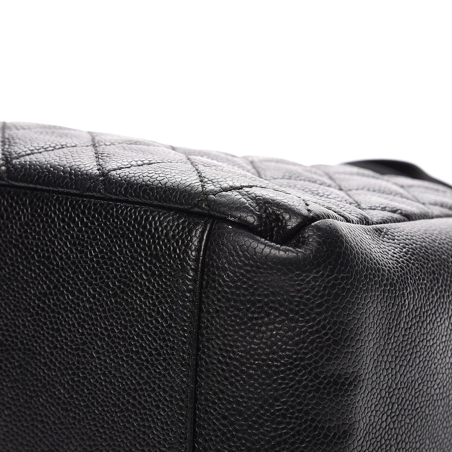 Caviar Quilted Grand Shopping Tote GST Black
