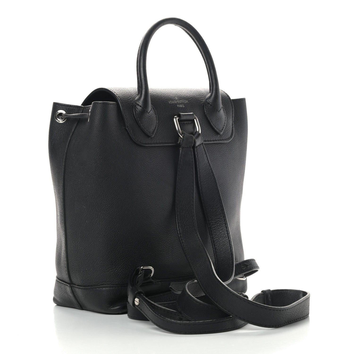 Louis Vuitton Calfskin Lockme Backpack Black 2 of 12
