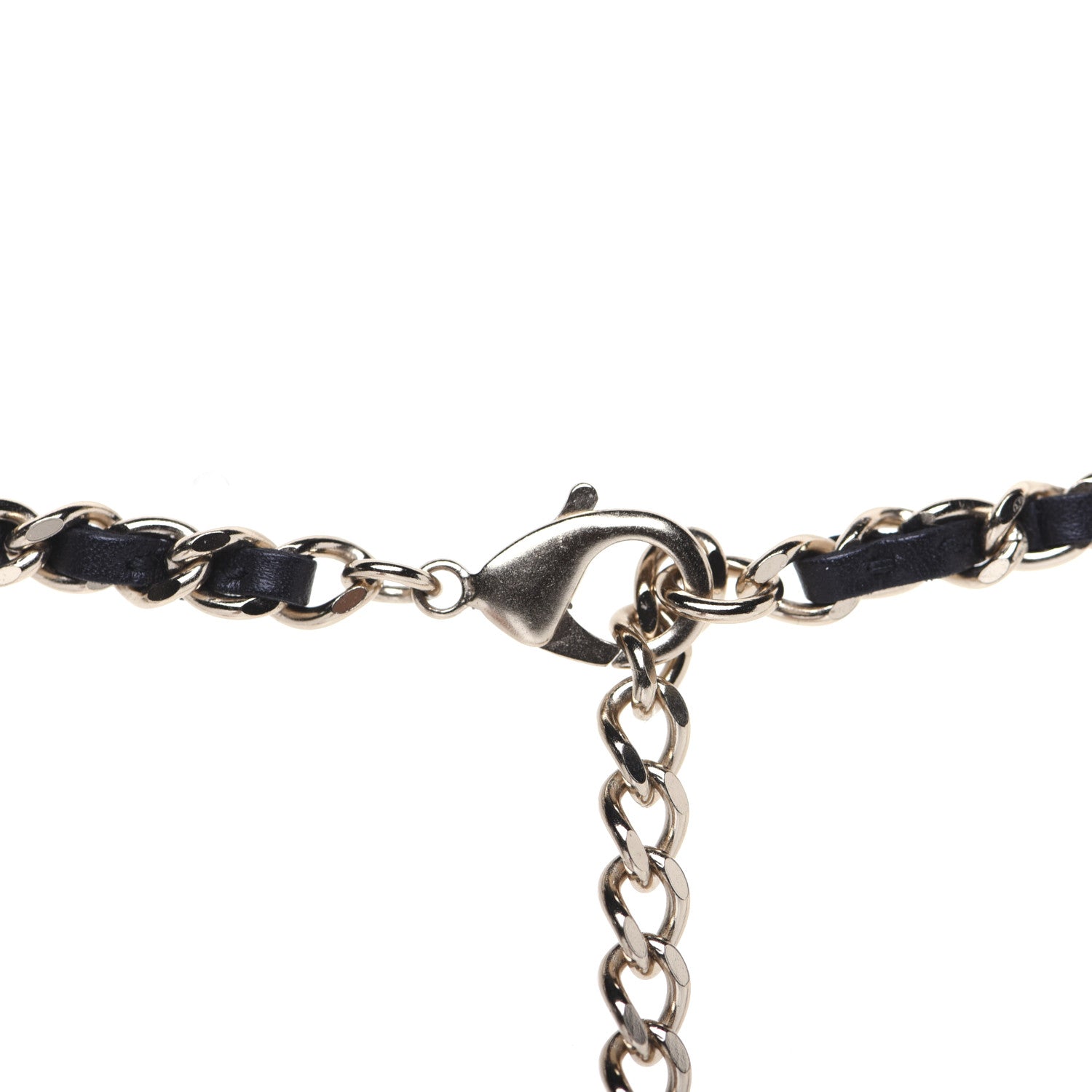 Chanel Lambskin Pearl CC Camellia Chain Necklace Gold 6 of 10