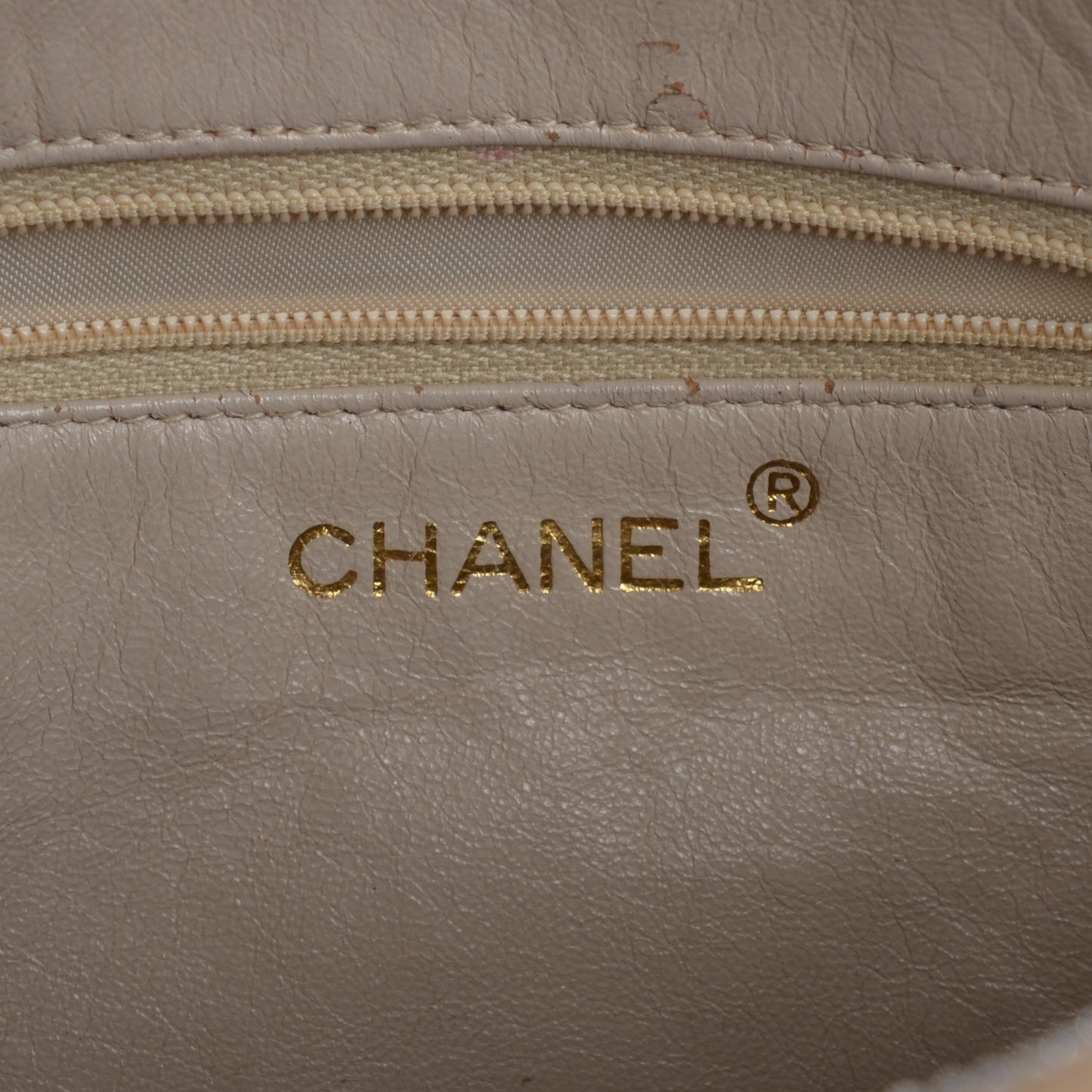 Caviar Quilted Shoulder Bag Beige