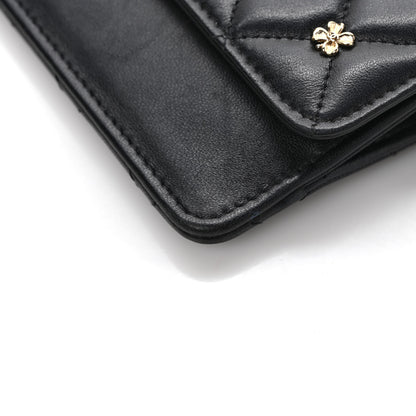 Chanel Lambskin Quilted All About Chanel Charm Wristlet Wallet Black 8 of 9