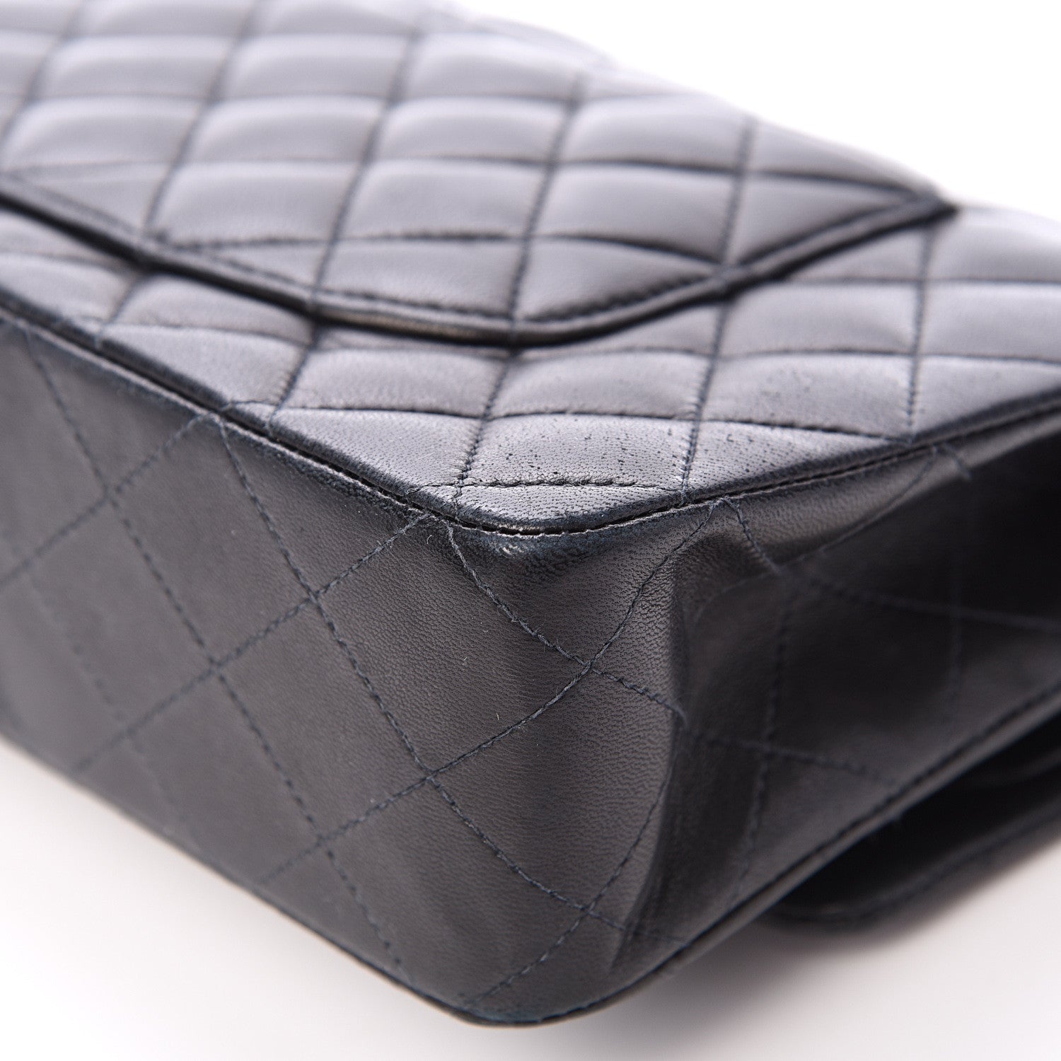 Chanel Lambskin Quilted Medium Double Flap Black 10 of 22