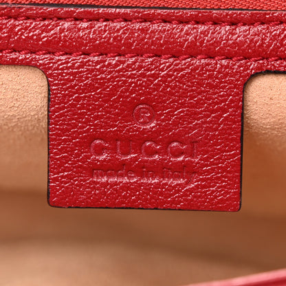 Gucci Vintage Effect Calfskin Matelasse Diagonal Small Torchon GG Marmont Shoulder Bag Black Romantic Cherry 6 of 13