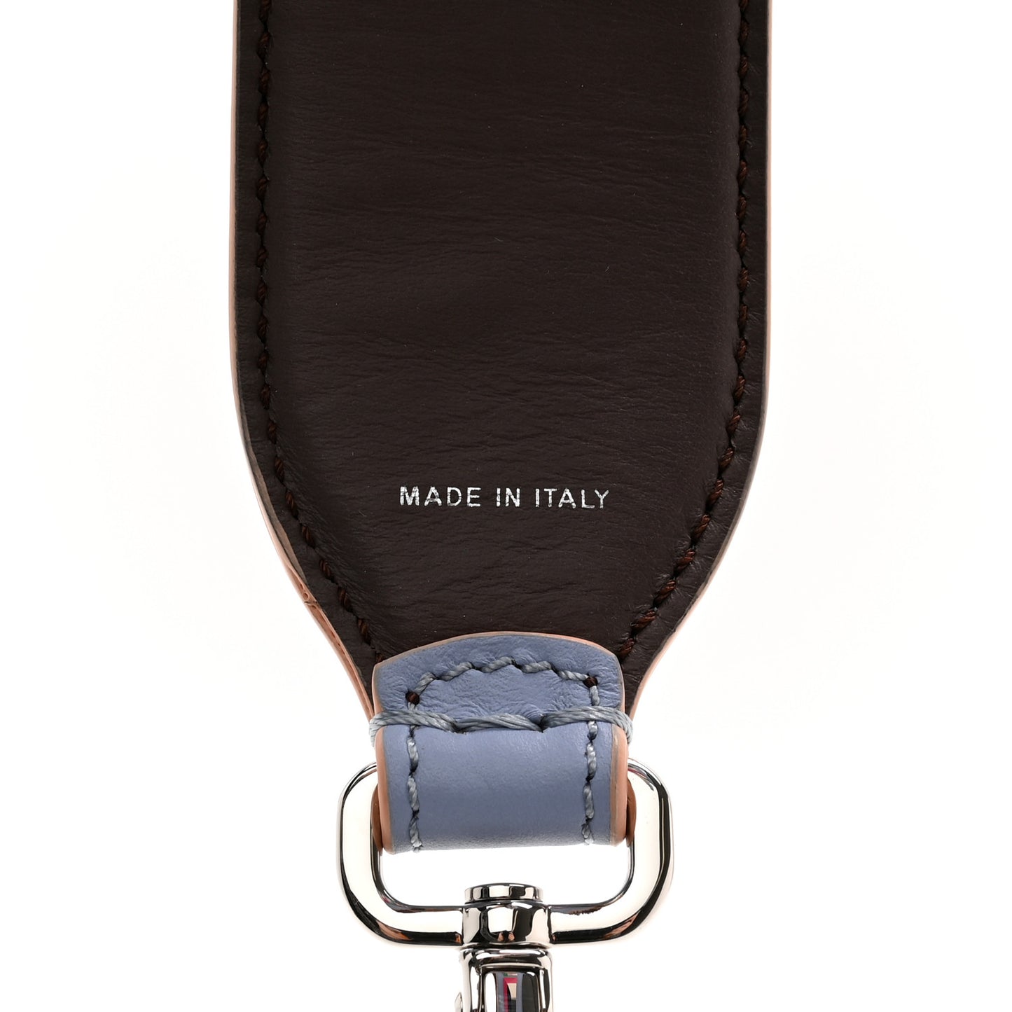 Vitello Century Plexiglass Bi-Color Studded Strap You Azzurro Sky Multicolor