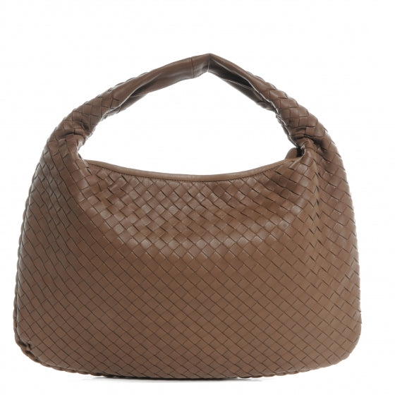 Nappa Intrecciato Medium Veneta Hobo Toffee