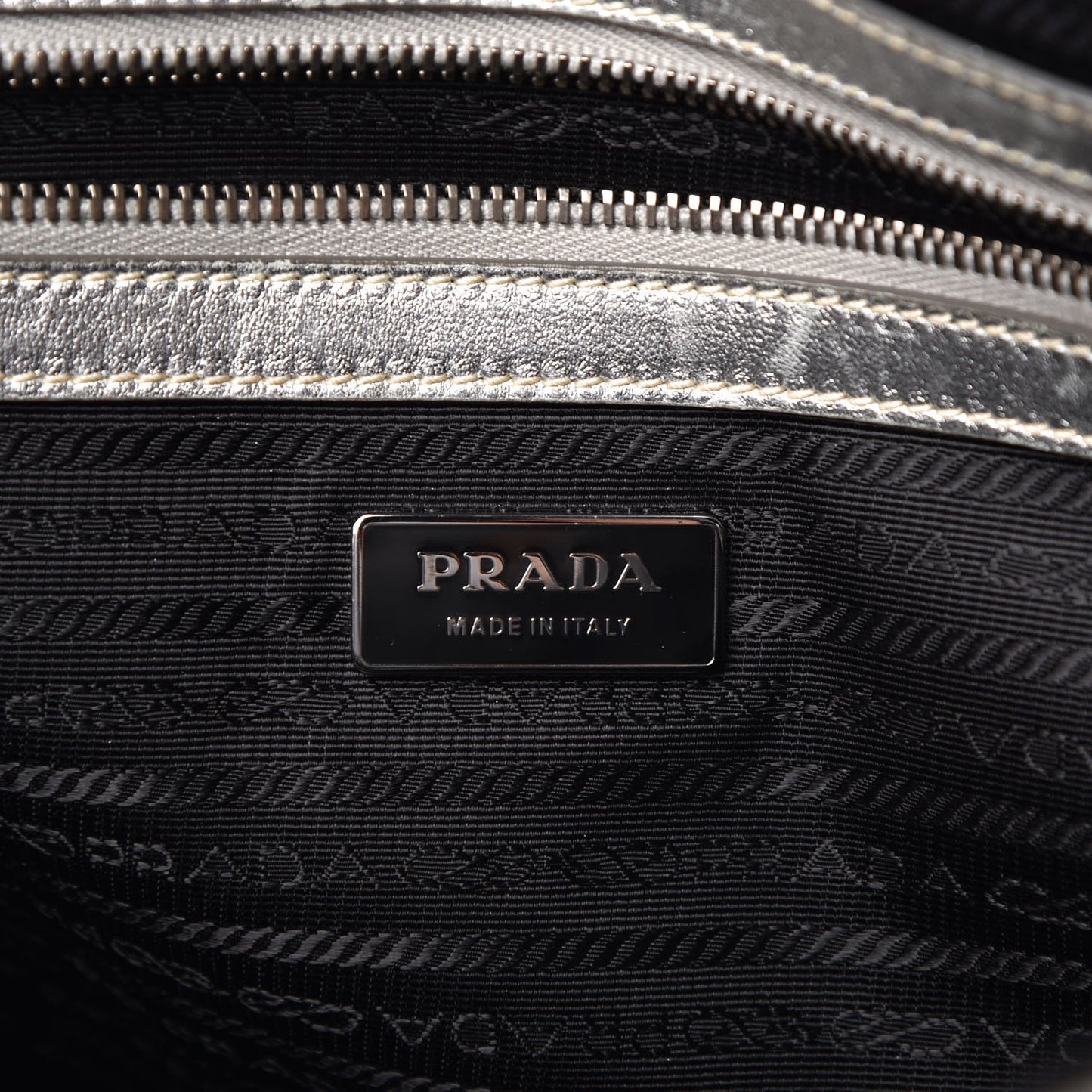 Nappa Saffiano Dressy Gaufre Messenger Argento