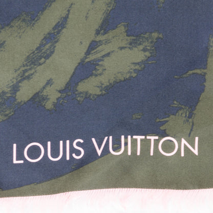 Louis Vuitton Silk Arty Flower Scarf Marine 3 of 5