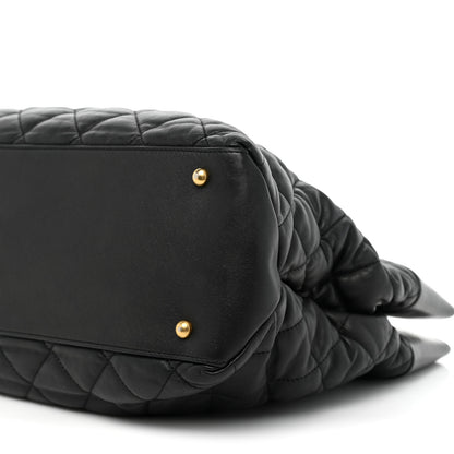 Chanel Calfskin Quilted Large Soft Elegance Tote Black 10 of 25