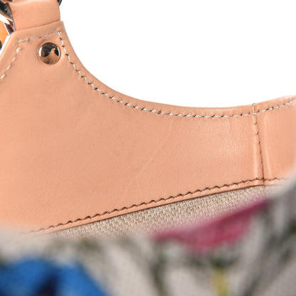 Gucci Canvas Floral Flora Bamboo Handle Bag White 13 of 19